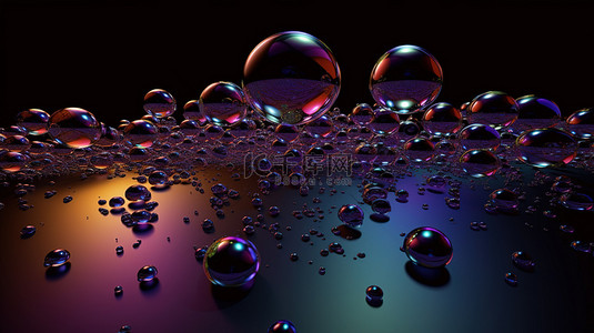 充满活力的气泡在 3D 可视化中栩栩如生