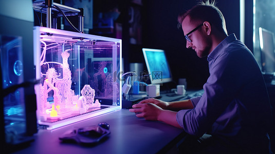 快乐的设计师控制 3D 打印机显示屏来监控和增强 3D 建模过程
