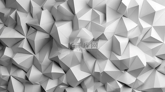 阴影几何背景图片_灰色阴影中的低聚三角形抽象设计的几何图解
