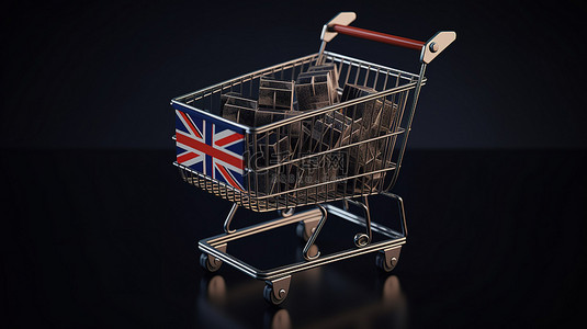 英国的背景图片_增强英国的在线购物体验 社交媒体和网站的 3D 渲染图像