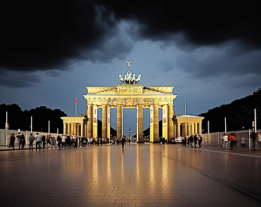 柏林博物馆岛背景图片_德国柏林勃兰登堡门图片