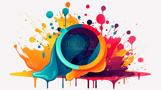 水彩颜料盒背景图片_彩色颜料广告创意背景