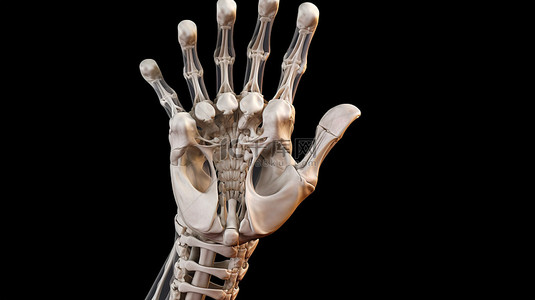 手势手部动作背景图片_手部骨骼的精确 3D 描绘