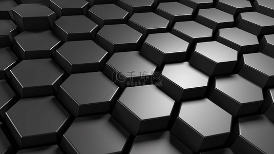 3d蜂窝网背景图片_灰色 3D 背景插图，带有马赛克蜂窝图案，灵感来自未来六边形技术