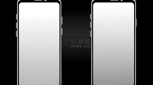 iphone锁屏背景图片_3d 渲染智能手机图像上的白屏完整显示