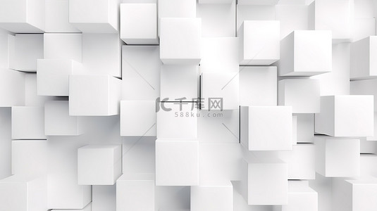 用于 3d 图案背景的立方体白纸工艺设计