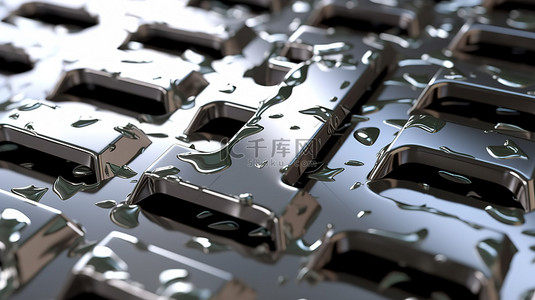 光滑的镀铬数字 11 在纹理金属背景上反射工作室灯光和金属光泽 3D 图像