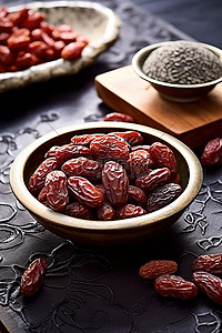 银耳红枣汤背景图片_印度河谷传统红枣
