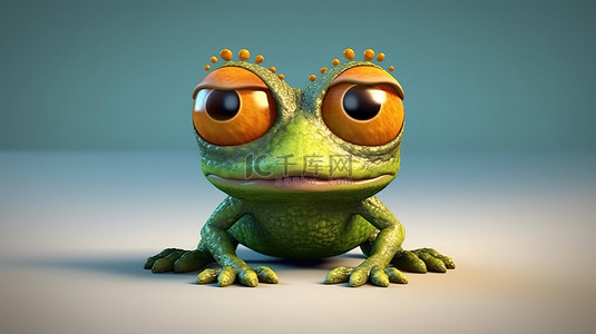 旅行青蛙旅行背景图片_顽皮的青蛙 3d 渲染
