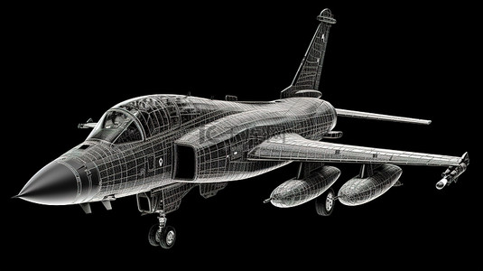军用喷气式战斗机的轮廓 飞机的轮廓绘制线