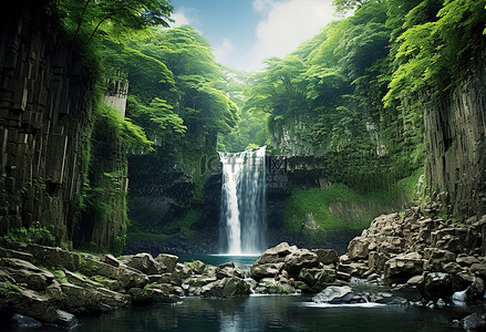 日本的一个大瀑布
