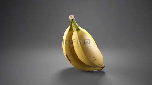 灰色背景下 3d 隔离的香蕉图标