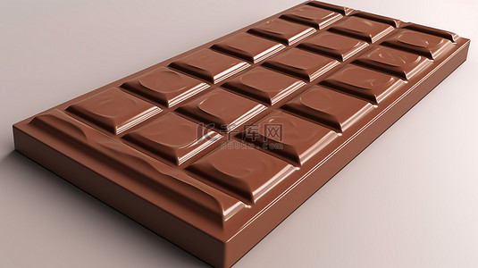 卡通巧克力棒背景图片_以 3D 呈现的甜美牛奶巧克力棒