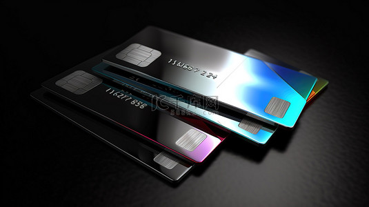 银行卡钱图标背景图片_信用卡的美学 3D 图标设计