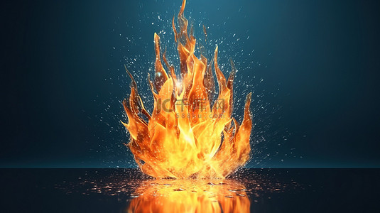 烟火花背景图片_炽热的火花概念火热设计的 3D 插图