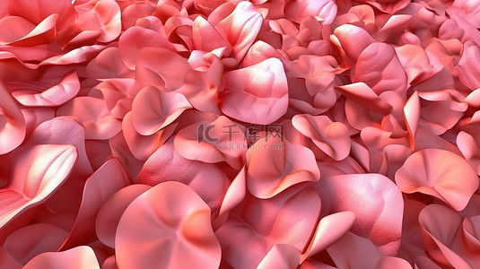玫瑰花瓣玫瑰背景图片_类似玫瑰花瓣的 3D 渲染表面