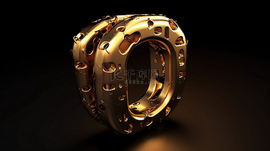 第名奖杯背景图片_闪亮的 3D 渲染金属数字金色第 97 个数字