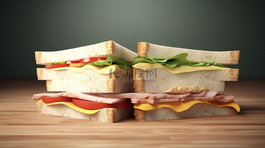 奶酪三明治背景图片_背景分段 3d 三明治