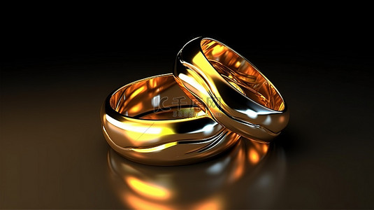 订婚快乐背景图片_以 3D 呈现的黄金周年纪念乐队想法