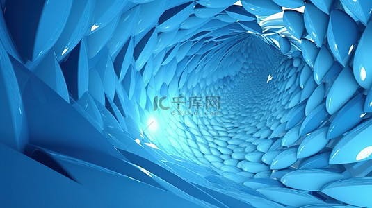 流光溢彩球背景图片_3d 渲染中的抽象蓝色背景