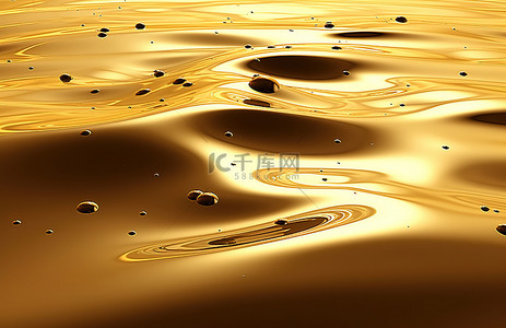 金色水滴背景图片_金色背景的顶部有小水滴