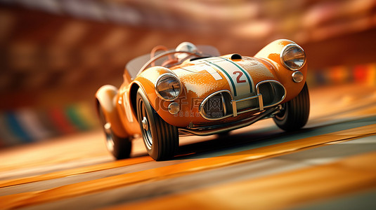 转换赛道背景图片_沿着赛道超速行驶的赛车的 3D 插图