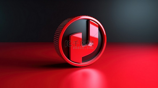 红色轮廓背景图片_金融权力下放的 3d 红色轮廓图标以 3d 呈现的商业符号
