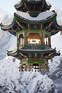 韩国雪背景图片_韩国首尔的传统韩国民居