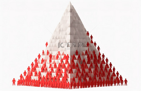 金字塔结构领导者透明背景png剪贴画