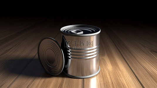 铝罐的圆柱形包装盒 3d 渲染