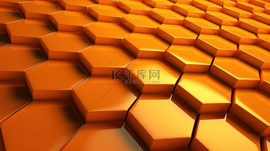 浅橙色背景背景图片_浅橙色3D产品展示平台上的抽象蜂窝几何图案