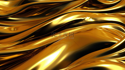 金属表面 3d 渲染上闪闪发光的金色条纹