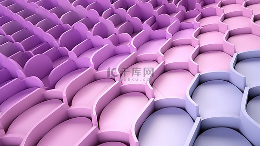 蜂窝图案背景图片_几何平台柔和的紫色 3D 产品展示与蜂窝图案抽象背景