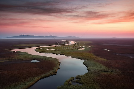 日出在沼泽沼泽圣胡安卡皮斯特拉诺加利福尼亚州海岸