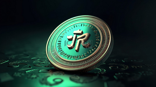 贷款背景图片_印度卢比货币符号的 3d 渲染插图