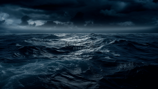 夜空海平面大海广告背景