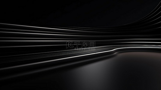 3d 空间中的抽象黑线