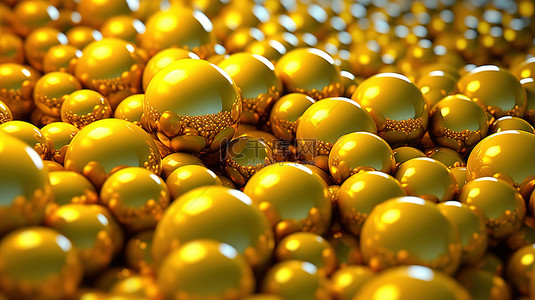 黄色几何元素背景图片_抽象形成的黄色 3d 球体