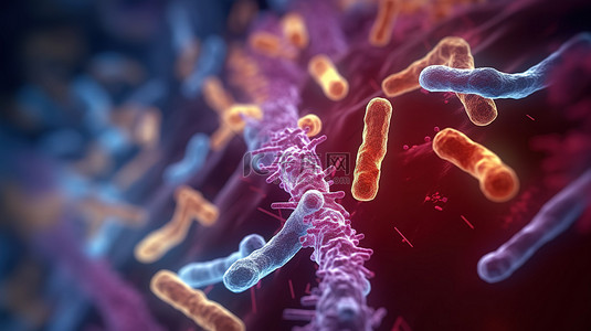 健康疾病背景图片_结核分枝杆菌细菌感染的 3d 渲染