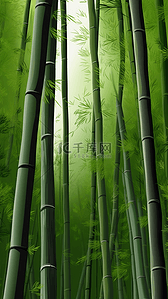 绿色水墨古风背景图片_竹子竹林背景