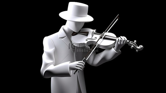 拉小提琴背景图片_医学大师拉小提琴的医生的 3D 插图