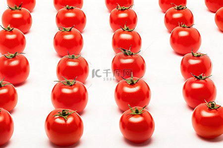 拟人西红柿背景图片_一大群亮光下的红番茄