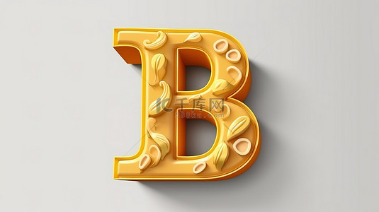 祝寿字体背景图片_带有表情符号设计的字母 b 的 3d 渲染字符字体