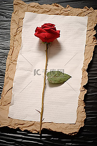 显示一张上面有一朵红花的纸