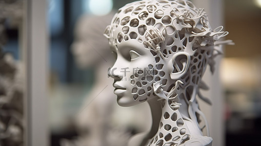 3D 打印模型使用 3D 打印机创建的灰色物体