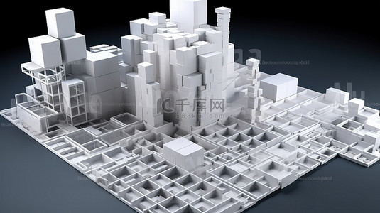 数字信息可视化背景图片_可视化算法阶段和方法的 3d 方案