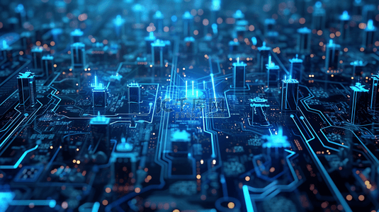 蓝色科技感商务智慧城市图片11