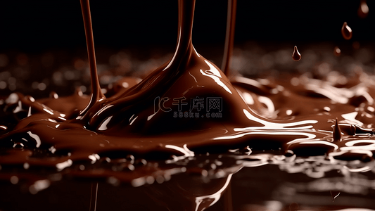 可爱甜品零食背景图片_巧克力融化背景