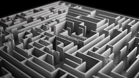 线条迷宫背景图片_3D 迷宫结构的顶视图
