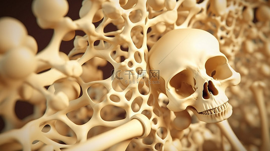 3d 中的多孔骨呈现强度弹性的概念